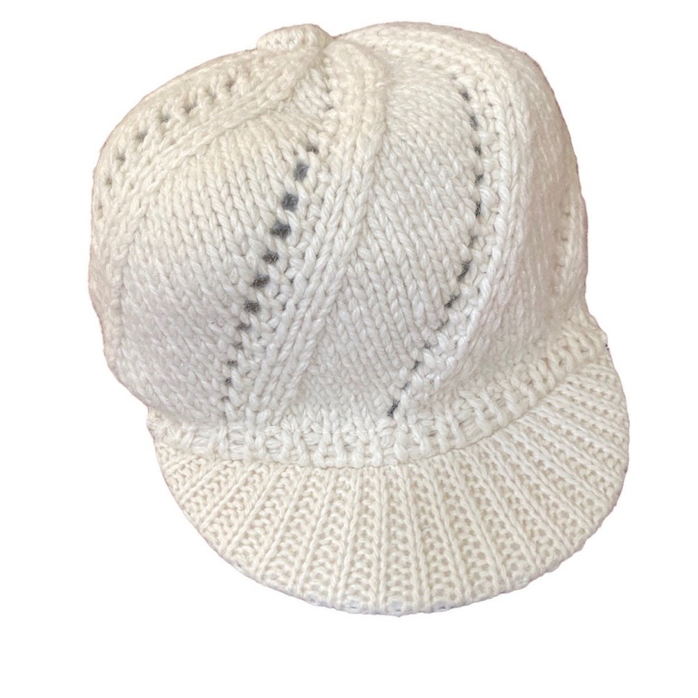 Xhileration Cream Crochet Knit hat